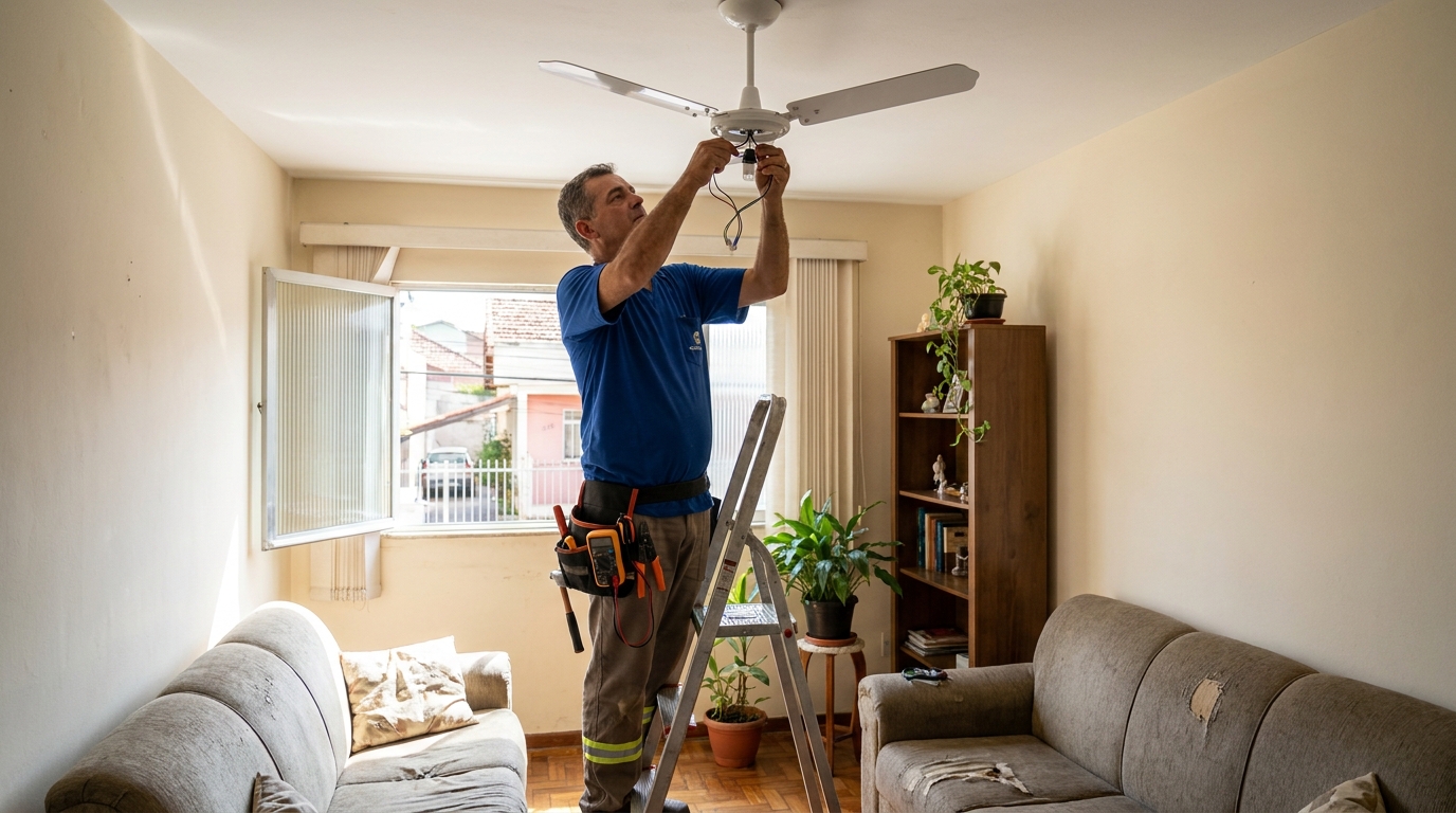 Instalação de Ventilador de Teto perto de mim em Taubaté‑SP